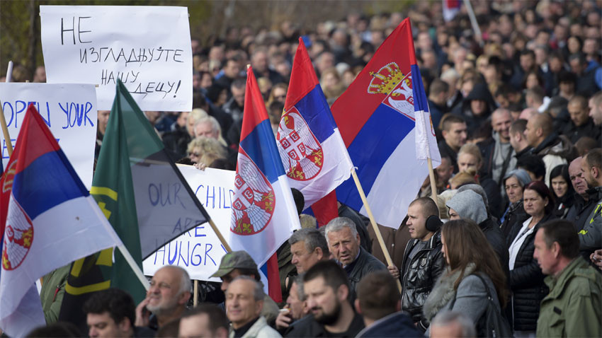 Косовские сербы протестуют против ввода пошлин       Фото: БГНЕС