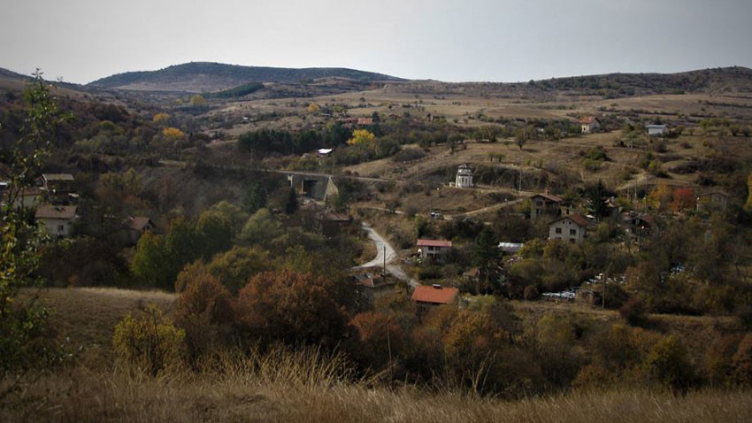 Ausblick auf das Dorf Raduj