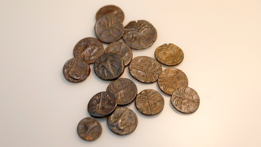 Част от откритите монети