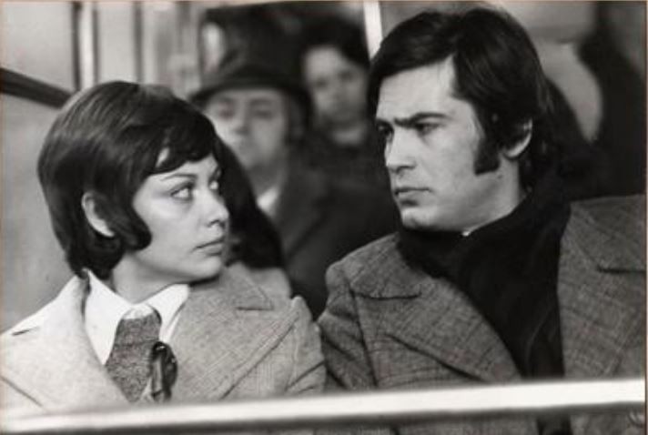 Tsvetana Maneva and Stefan Danailov in a still from the film Nachaloto na denya (1975).