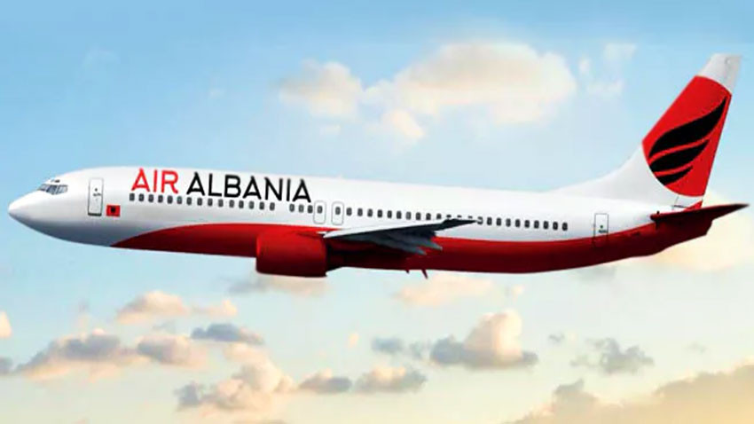         Албанската национална авиокомпания Еър Албания, която