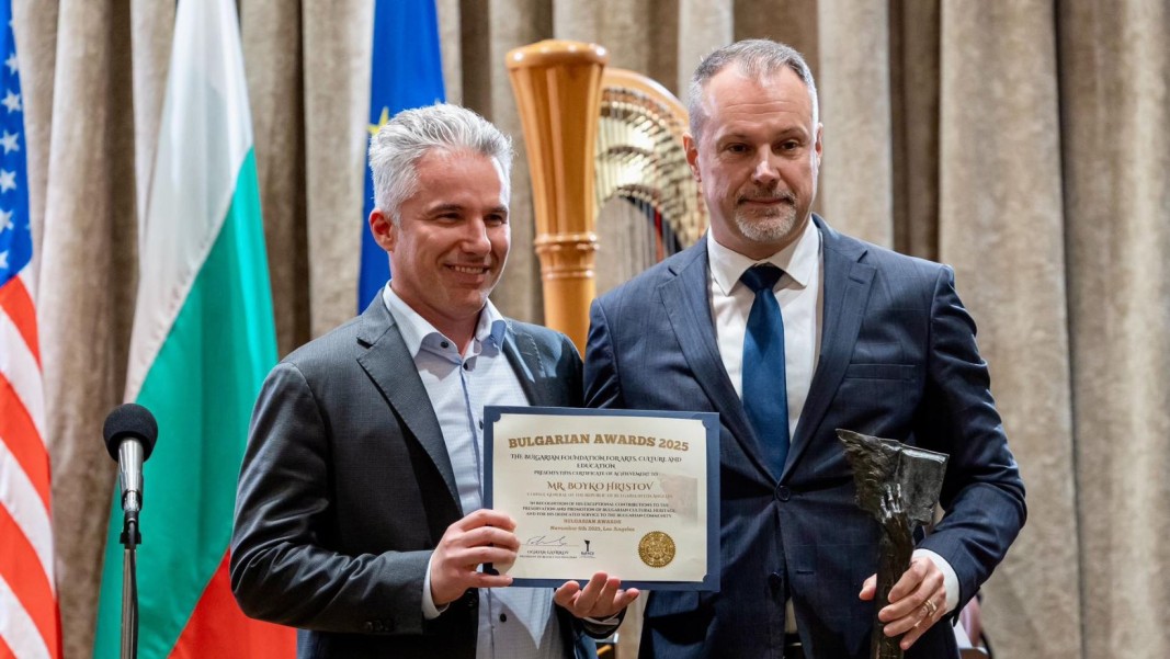 Огнян Гаврилов, президент на BgFACE и Бойко Христов, ген. консул на България в Лос Анджелис