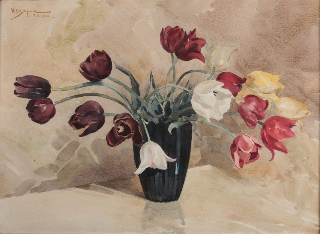 Konstantin Chtarkélov – «  Tulipes », 1938, Ambassade de Bulgarie à Belgrade