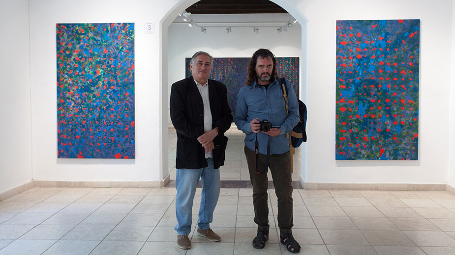 Станислав Памукчиев (вляво) и Любен Генов на форума „Изкуството като противодействие“ 2022