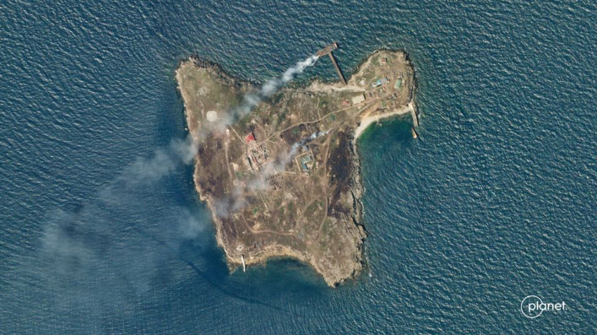 Сателитно изображение на остров Змейни, 29 юни 2022 г. Снимка: Planet Labs PBC / REUTERS