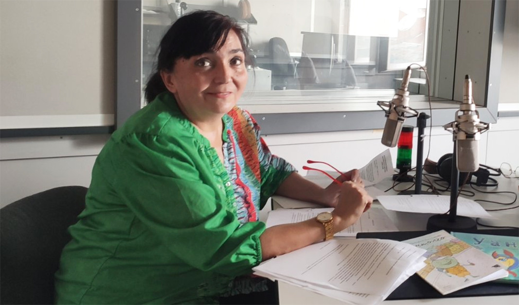 Лили Спасова в студиото на Радио България