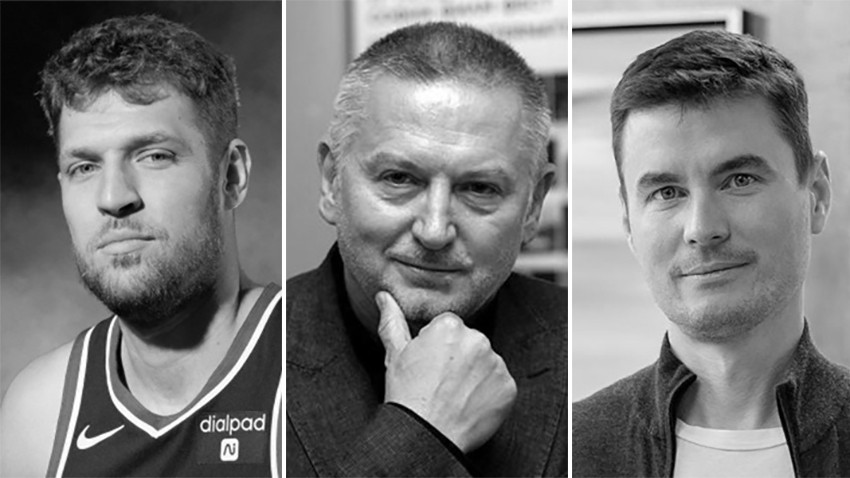 Nga e majta në të djathtë: Aleksandër Vezenkov, Georgi Gospodinov dhe Rajço Rajçev
