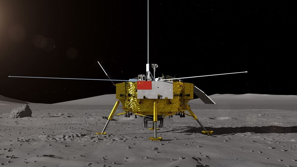 Илюстрация на китайската космическа сонда „Чанъе-4“, кацнала на Луната. Снимка: ЕПА/БГНЕС