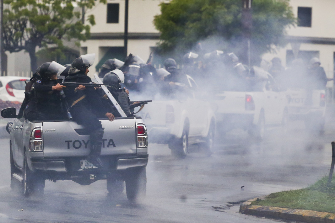 Протест в Никарагуа след налагането на американски санкции над 2-ма високопоставени представители на властите. Снимка: БТА
