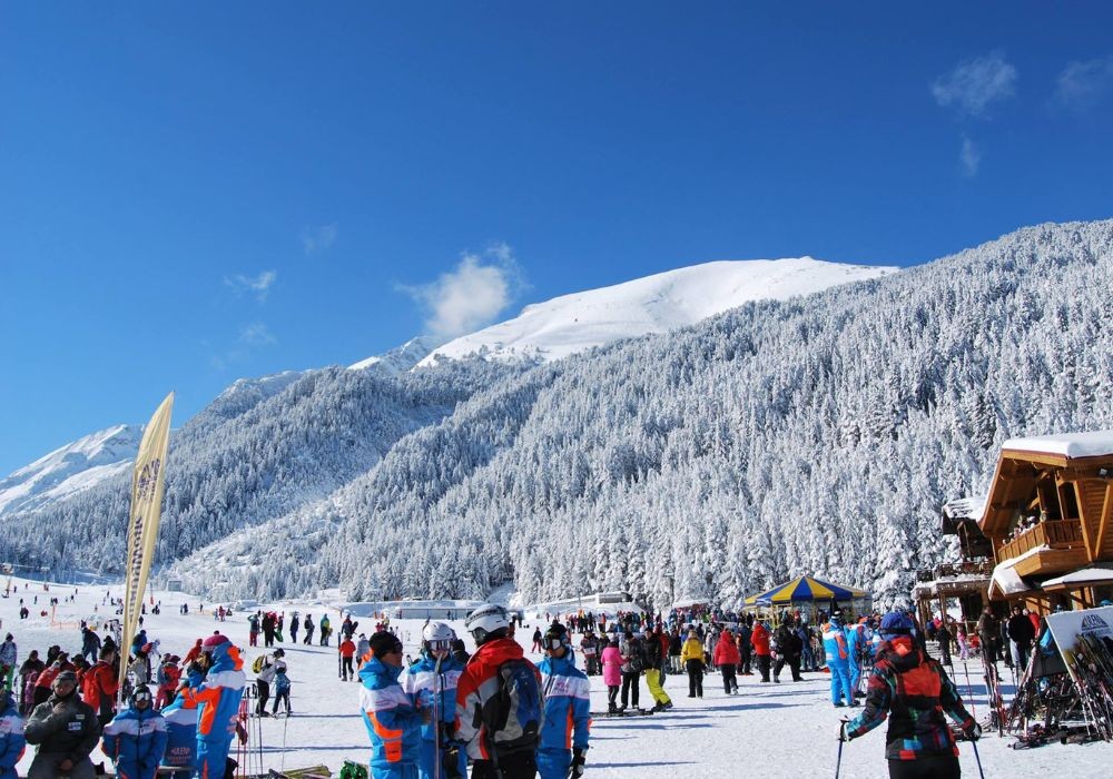 Ski slopes in Bansko resort