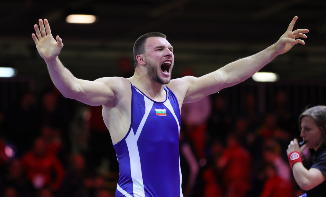Кирил Милов ликува като европейски шампион.
