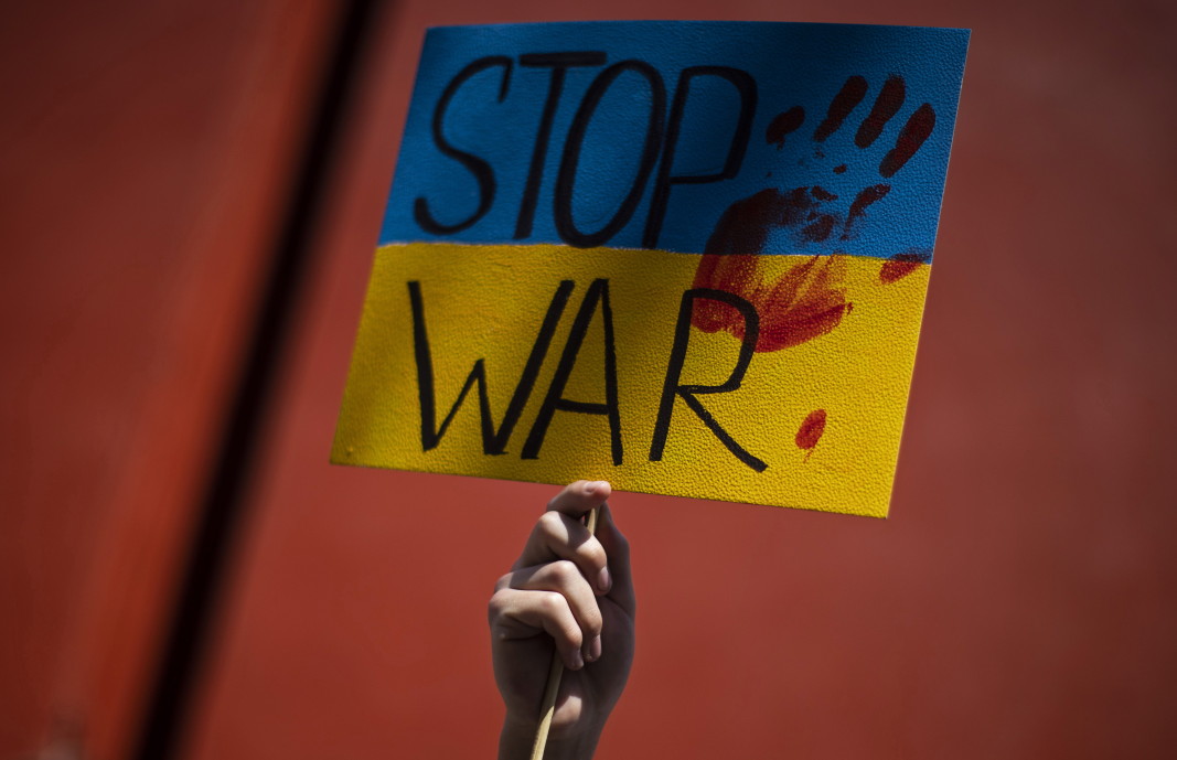 Протест срещу войната в Украйна в Мексико, 13 март 2022 г.