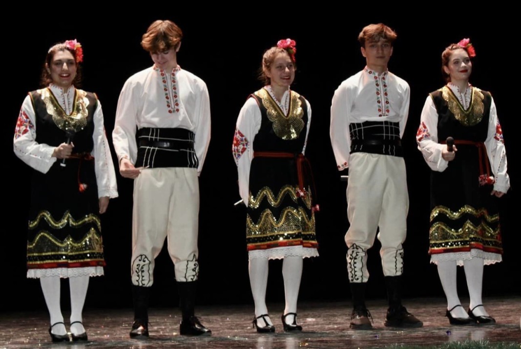 Part of the dance ensemble of the Hristo Botev School in New York