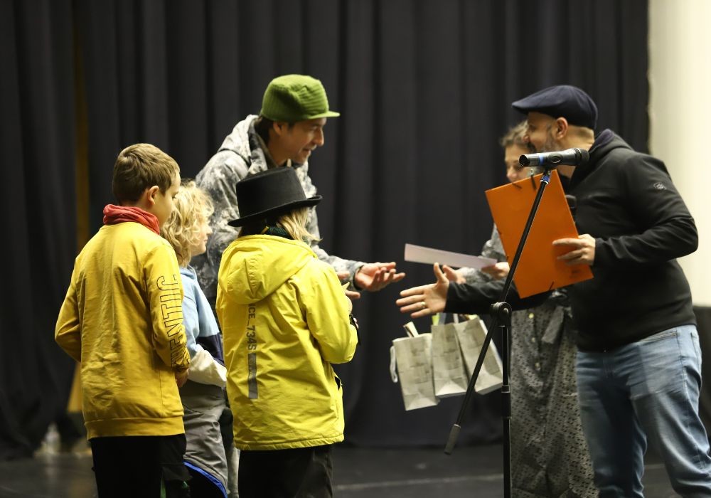 During the 4th Children's Cinemania at Lumiere Cinema Hall