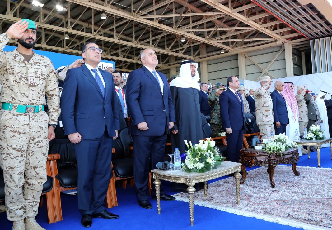 Официалните лица на откриването на новата египетска военноморска база „Бернис“