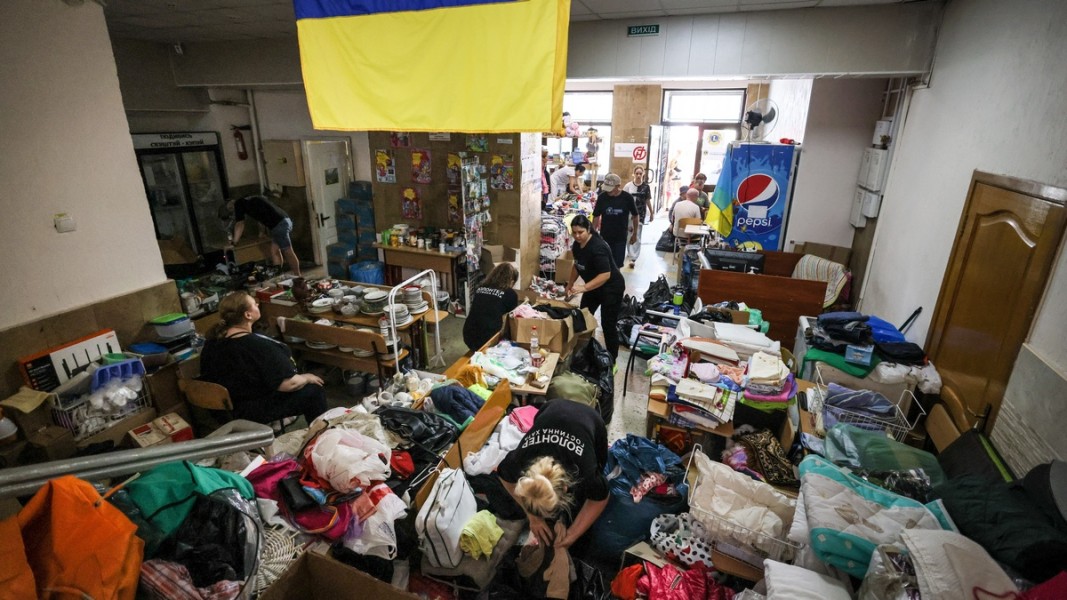 Хуманитарен пункт в Одеса Снимка: ЕПА/БГНЕС