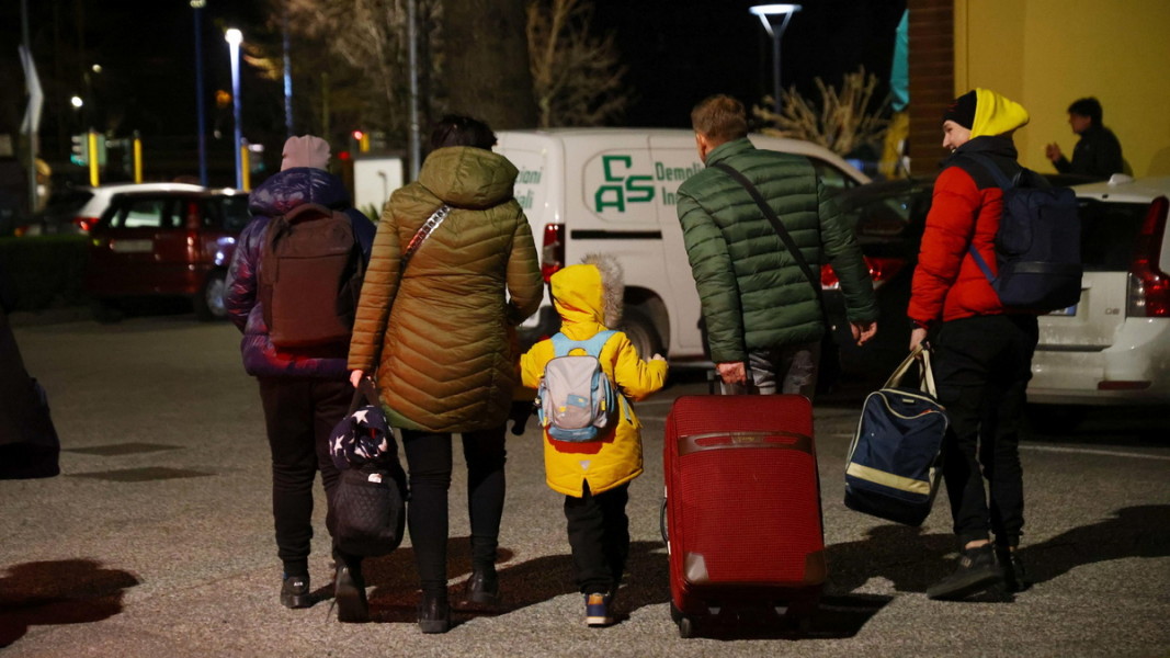  Бежанци от Украйна, пристигнали в италиянския град Бреша 