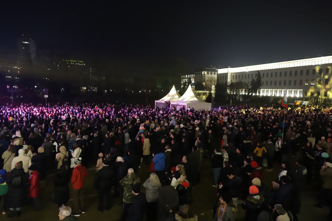 На празничния концерт по случай настъпването на 2024 година на площад Батенберг в столицата; Снимка: БГНЕС