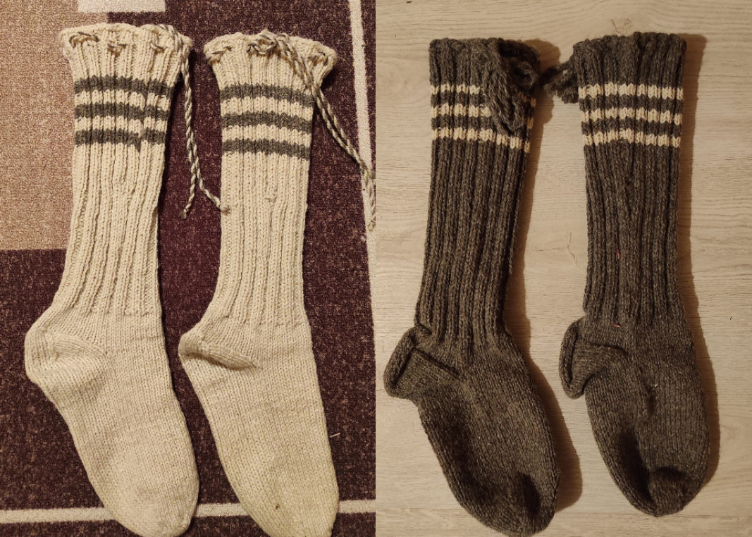 Носки новобрачного и носки пожилого мужчины