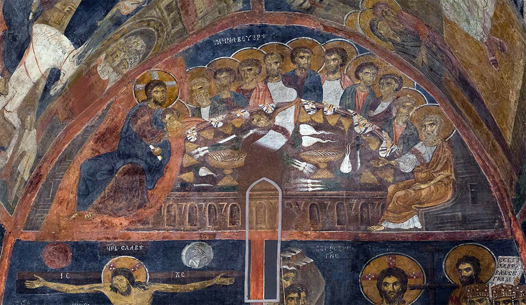 La Última Cena, fresco de 1259.