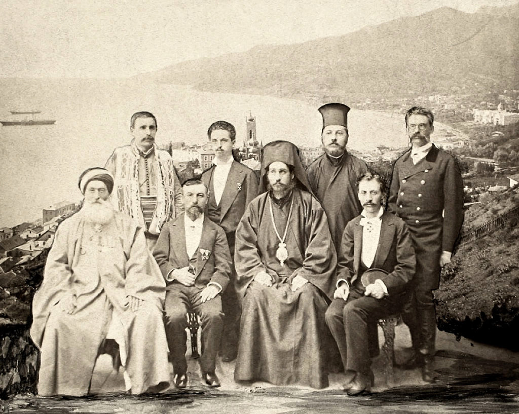 Делегацията от Великото Народно заседание за връчването на акта за избирането на Александър Батенберг за Български княз.