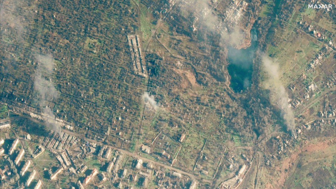 Сателитна снимка на град Соледар, 11 януари 2023 г.  Снимка: EPA/MAXAR TECHNOLOGIES
