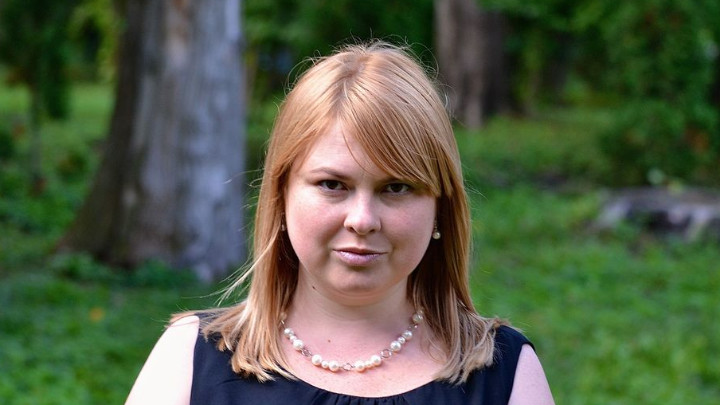 Украинката Катерина Гандзюк, който почина три месеца след заливане с киселина.