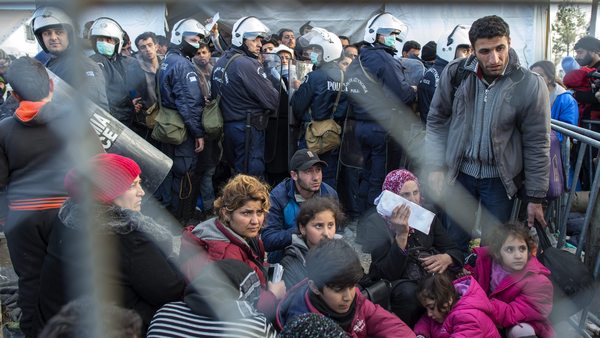 Бежанци на гръцко-македонската граница