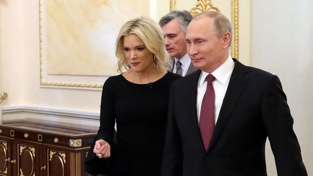 Критиките бяха предизвикани от думи на Владимир Путин в интервю за журналистката от американската телевизия Ен би Си Мегин Кели.