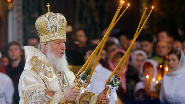 Църковна делегация водена от патриарх Кирил духовния глава на Москва