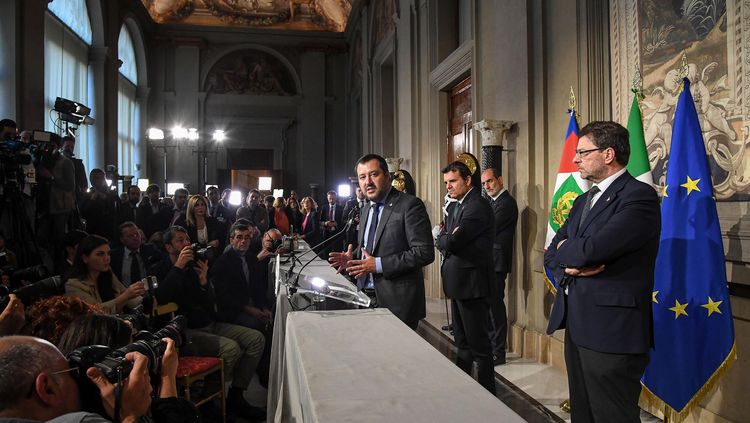 Коалиционното споразумение между движението Пет звезди и Лига в Италия