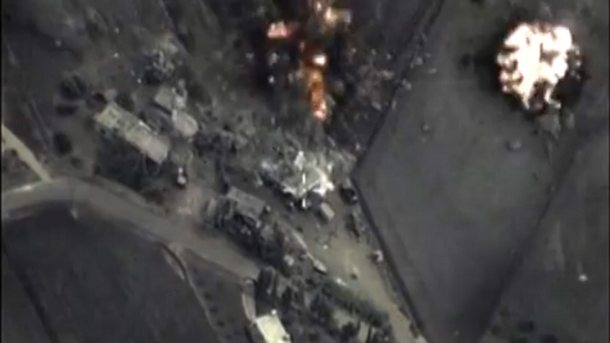  Руски военни самолети са нанесли серия  удари по цели на