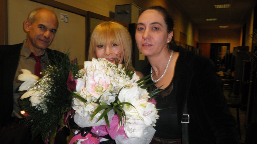 Лили Иванова и Димитрина Кюркчиева, 2011 г.   Снимка: личен архив на Кристиян Бояджиев