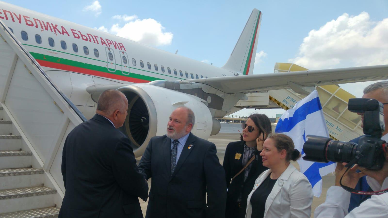 Премиерът Бойко Борисов пристигна на работното си посещение в Израел