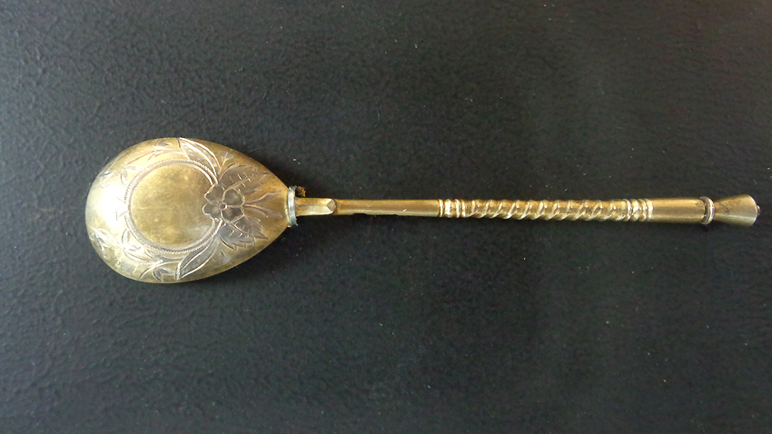 Spoon for Holy Communion of the soldiers of the Second Army of the church of St. George, in the village Tsapari, Bitola.
