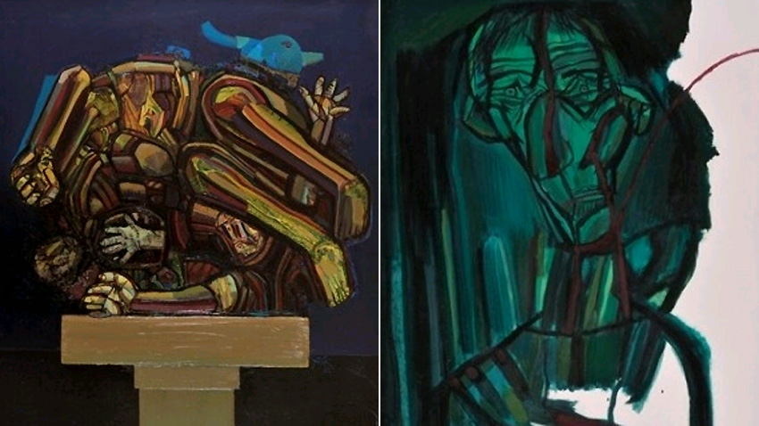 Жертвеник, 2001 и Автопортрет в зелено ІІ, 2005