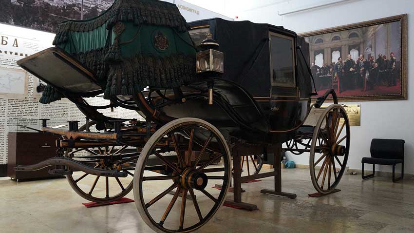 Η άμαξα του πρώτου κυβερνήτη της Ανατολικής Ρωμυλίας Αλεξάνταρ Μπογκορίντι. Φωτογραφία: Περιφερειακό ιστορικό μουσείο Πλόβντιβ