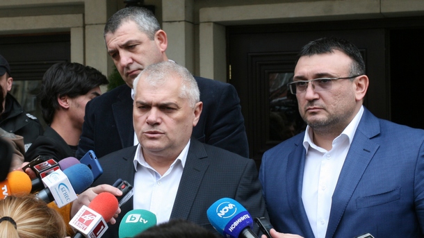 Министърът на вътрешните работи Валентин Радев и главният секретар Младен