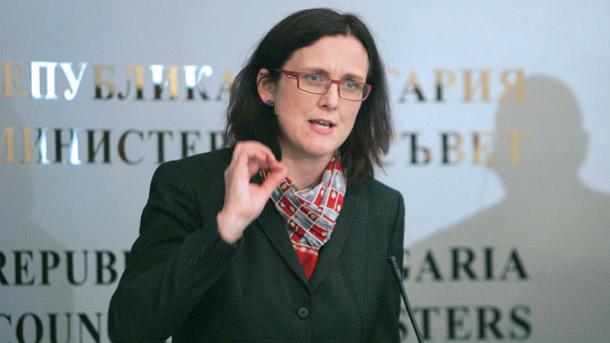 Днес и утре еврокомисарят по търговията Сесилия Малмстрьом е на посещение