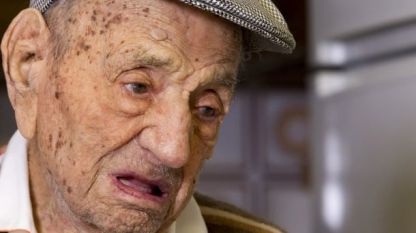 Франсиско Нунес Оливера през август 2017 г., когато е на 112 години.