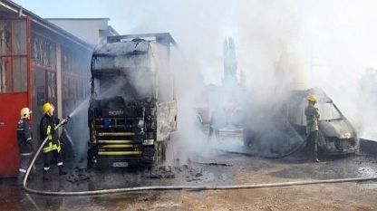 Взрив в автосервиз в Хасково