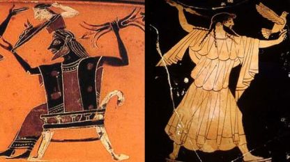 Изображения на бог Зевс върху древногръцки вази