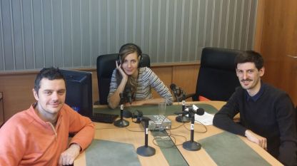 Любен Георгиев, Калина Станева и Георги Божинов в студиото на предаването.