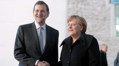 Мариано Рахой и Ангела Меркел