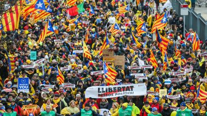 Близо 50 000 каталунци протестираха в Брюксел