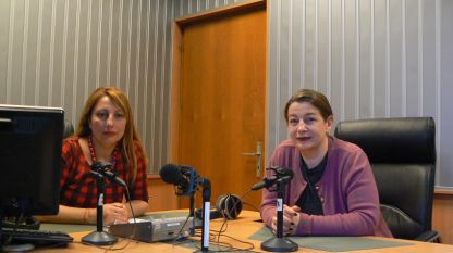 Мария Мира Христова и Христина Богданова (вдясно) в студиото на програма „Христо Ботев”
