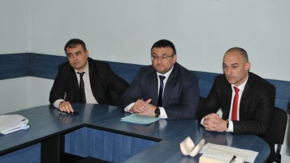 Старши комисар Петър Коцин, главен комисар Младен Маринов и старши комисар Янко Янколов (от ляво надясно)
