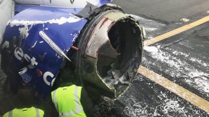 Пораженията по левия двигател на самолета „Боинг 737-700“, който експлодирал в полет и доведе до извънредно кацане във Филаделфия.