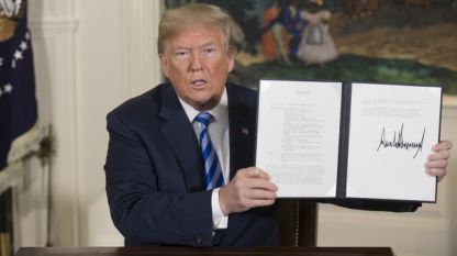 Подписаният меморандум, с който Доналд Тръмп извади САЩ от международния план за действия за иранската ядрена програма