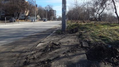Участъкът от булеварда във Видин, където 18-годишно момиче загина при катастрофа